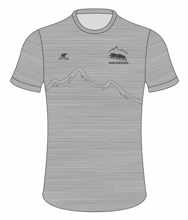 Biegowy t-shirt męski szary ultra light Bieg Rzeźnika - obrazek 3