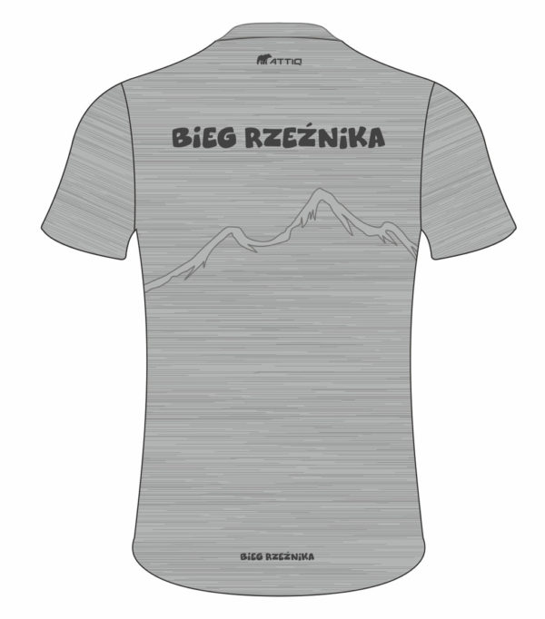 Biegowy t-shirt męski szary ultra light Bieg Rzeźnika - obrazek 2