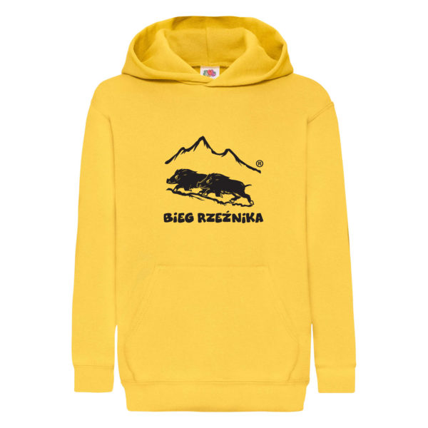 Bluza z kapturem żółta